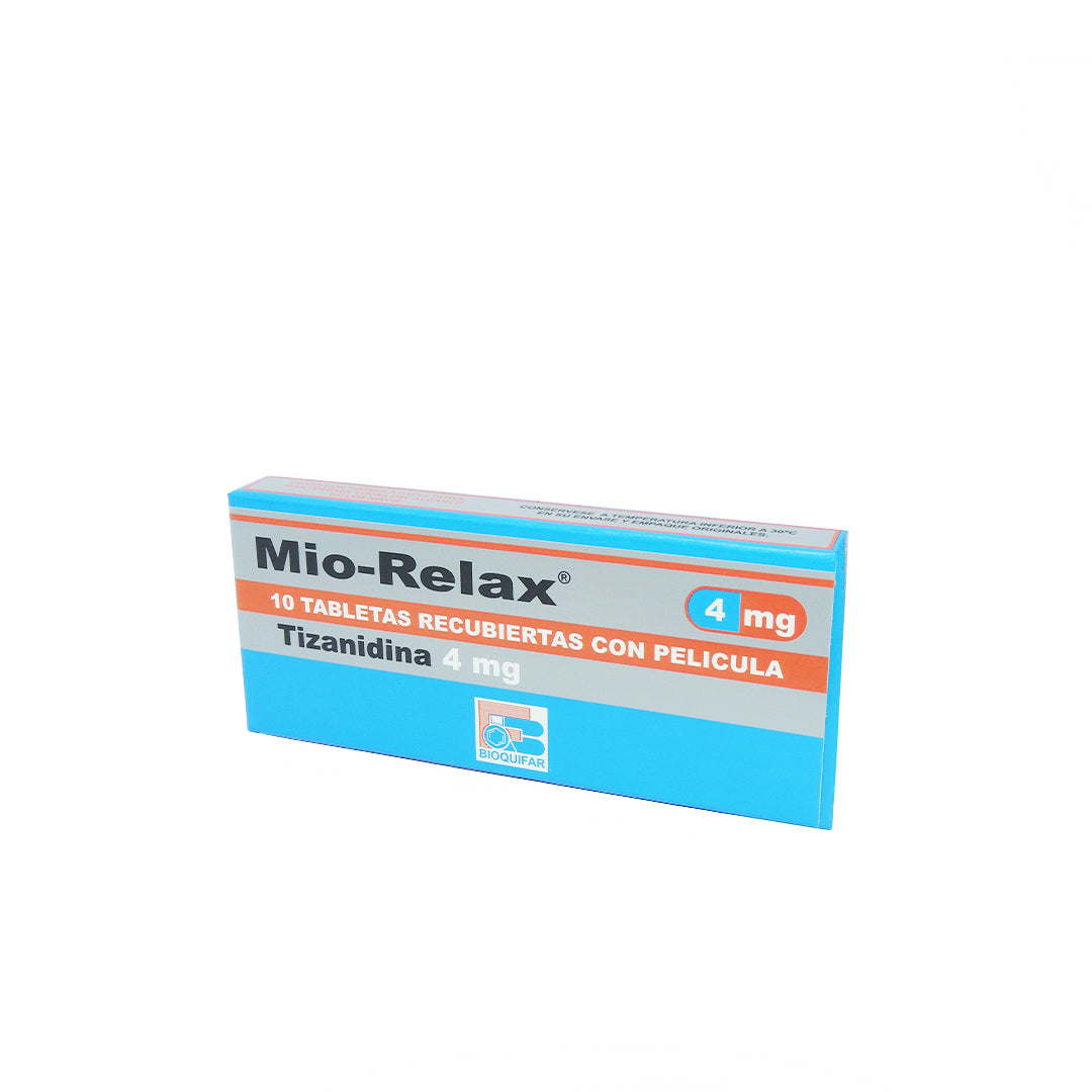 MIO RELAX CAJA X10 TIZANIDINA 4MG TAB REC