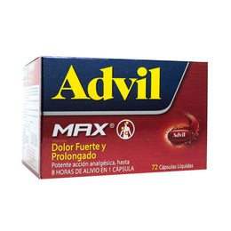 ADVIL MAX CAJAX72 IBUPROFENO 400MG CAP LIQ