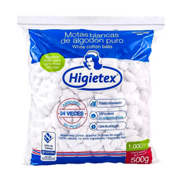 ALGODON EN TORUNDAS BOLSAX500GRS