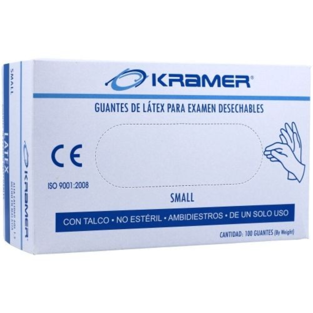 GUANTE DESECHABLE ( EXAMEN )TALLA S CAJAX100