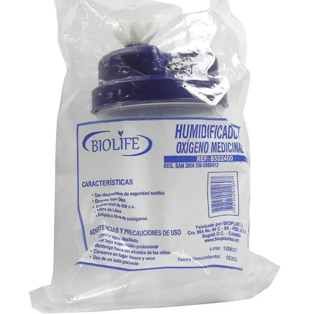 HUMIDIFICADOR DE OXIGENO SIMPLE UNIDAD