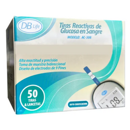 TIRA REACTIVA GLUCOSA AC-308+LANCETAS FCOX50
