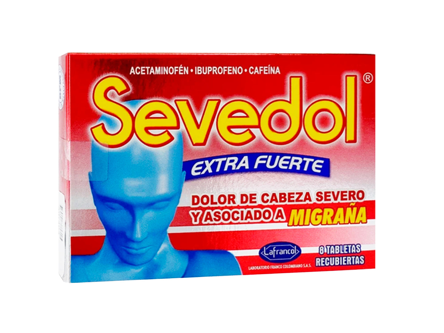SEVEDOL EXTRA FUERTE CAJAX60 ACETAMINOFEN+IBUPROFENO+CAFEINA TAB